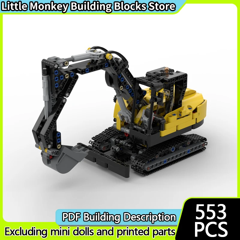 City Car Model MOC Building Bricks Classic Compact Excavator Modular Technology Children Holiday Gifts Assemble Toys Suit