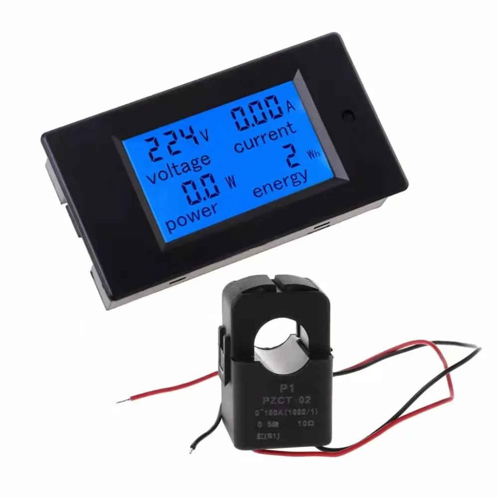 

PZEM-061 AC electric energy meter Power monitor Digital display voltage current power meter