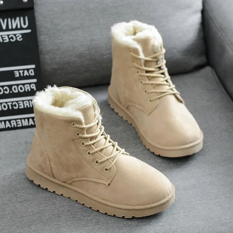 

Women's Snow Boots Warm Winter Wear-resistant Shock-absorbing Anti Slip Comfortable Soft Plush Female Women's Short Ankle Boots