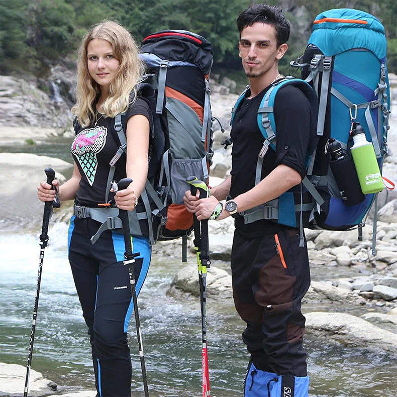 Folding Trekking Poles Carbon Fiber 5 Section Ultralight Hiking Sticks for Trail Walking Climbing Stick Mountaineering With Bag