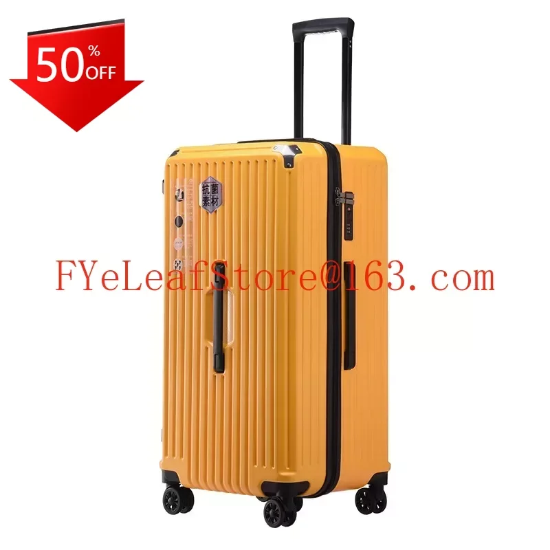 

Large Capacity Pull Bar Box 20 24 26 28 Inch Universal Wheel Suitcase Rectangular Men and Women with Brake Code Zip Travel Case