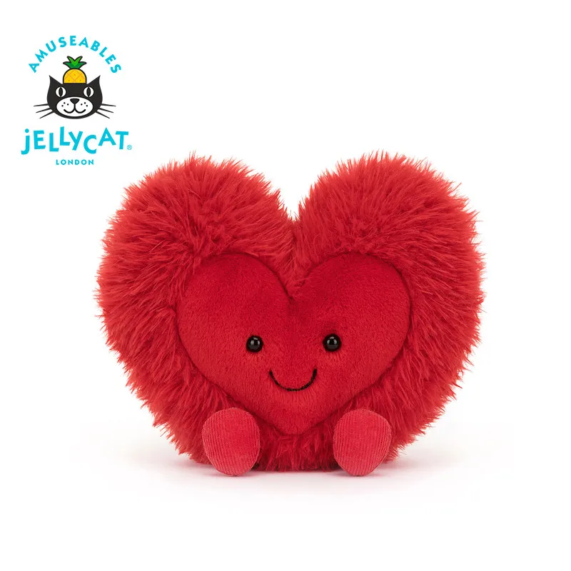 

Оригинальная мягкая плюшевая игрушка Jellycat Amuseables Beatie Heart Red из Великобритании, супермягкая кукла-подушка, свадебный подарок для молодоженов.