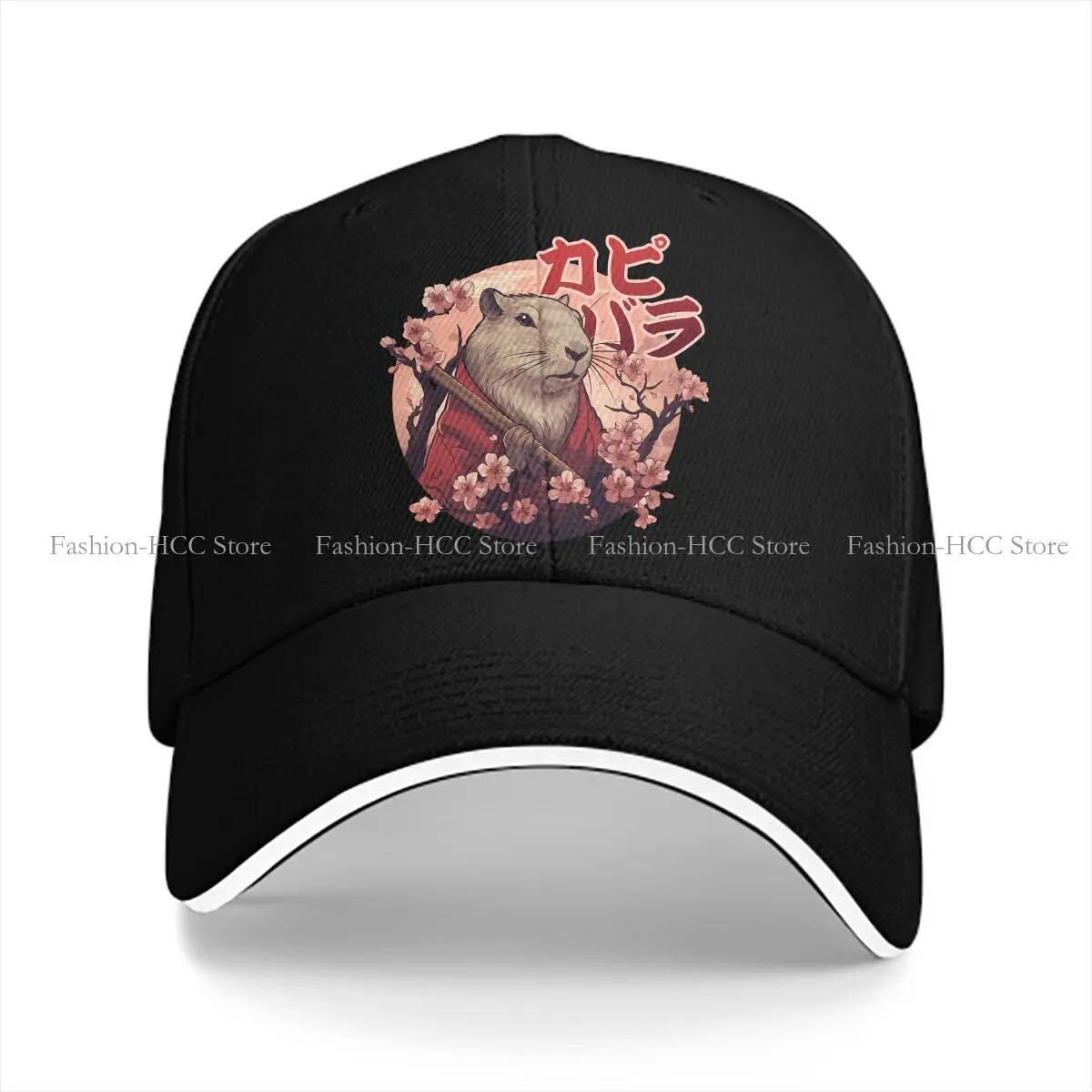 Capybara Wandering Warrior Ronin Baseball Cap Men Hats Women Visor Protection Snapback Japanese Samurai Warrior Bushido Caps