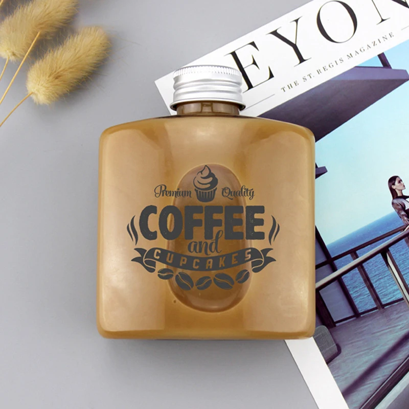 음료수 보관용 플라스틱 병, 뚜껑 캡이 있는 플라스틱 물병, 250ml