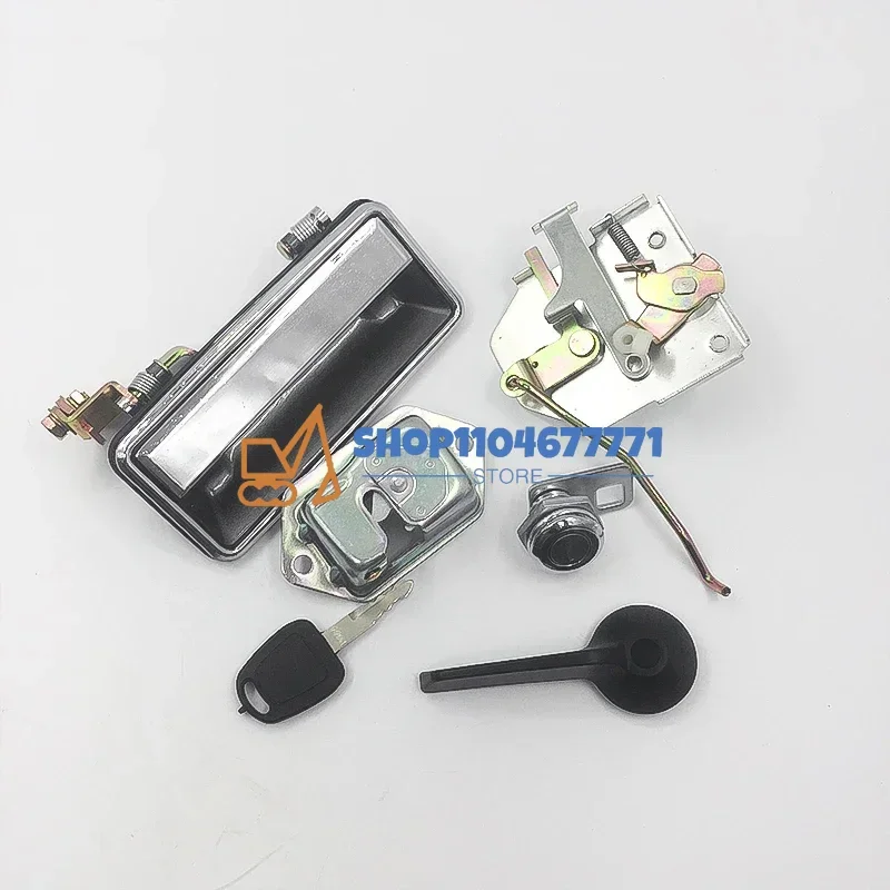 

For Takeuchi 60/70/175/150/160 Cab Door Lock Assembly Inner Handle Outer Handle Lock Cylinder Lock Block Excavator Accessories