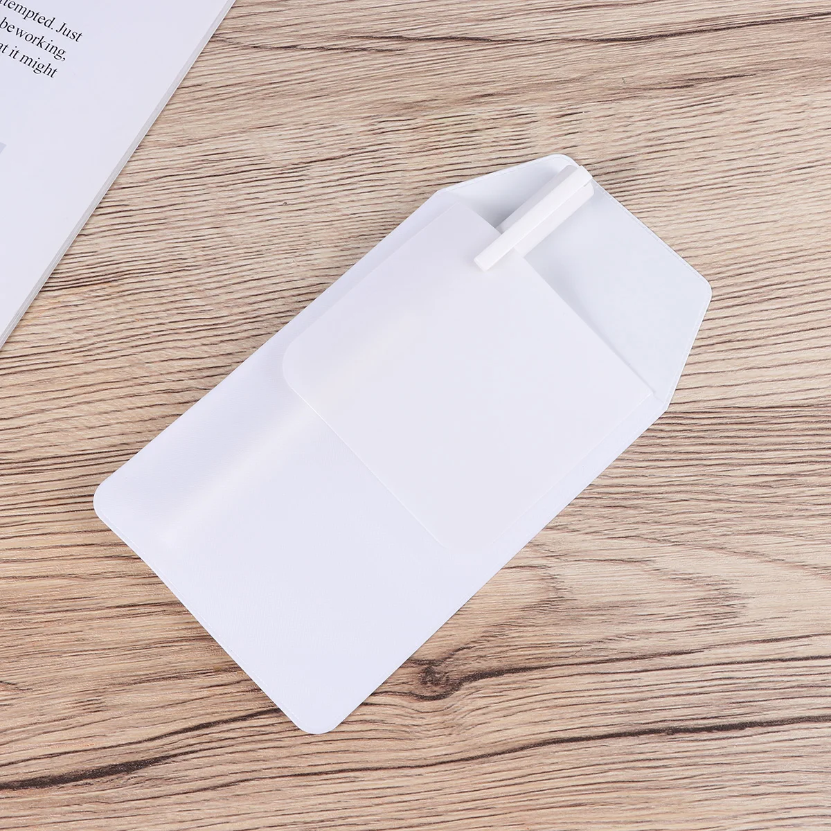 

12Pcs PVC Transparent Leak-Proof Pen Pouch Inserted Pen Bag for Doctor Nurse White Simple Elegant Design Stationery Storage