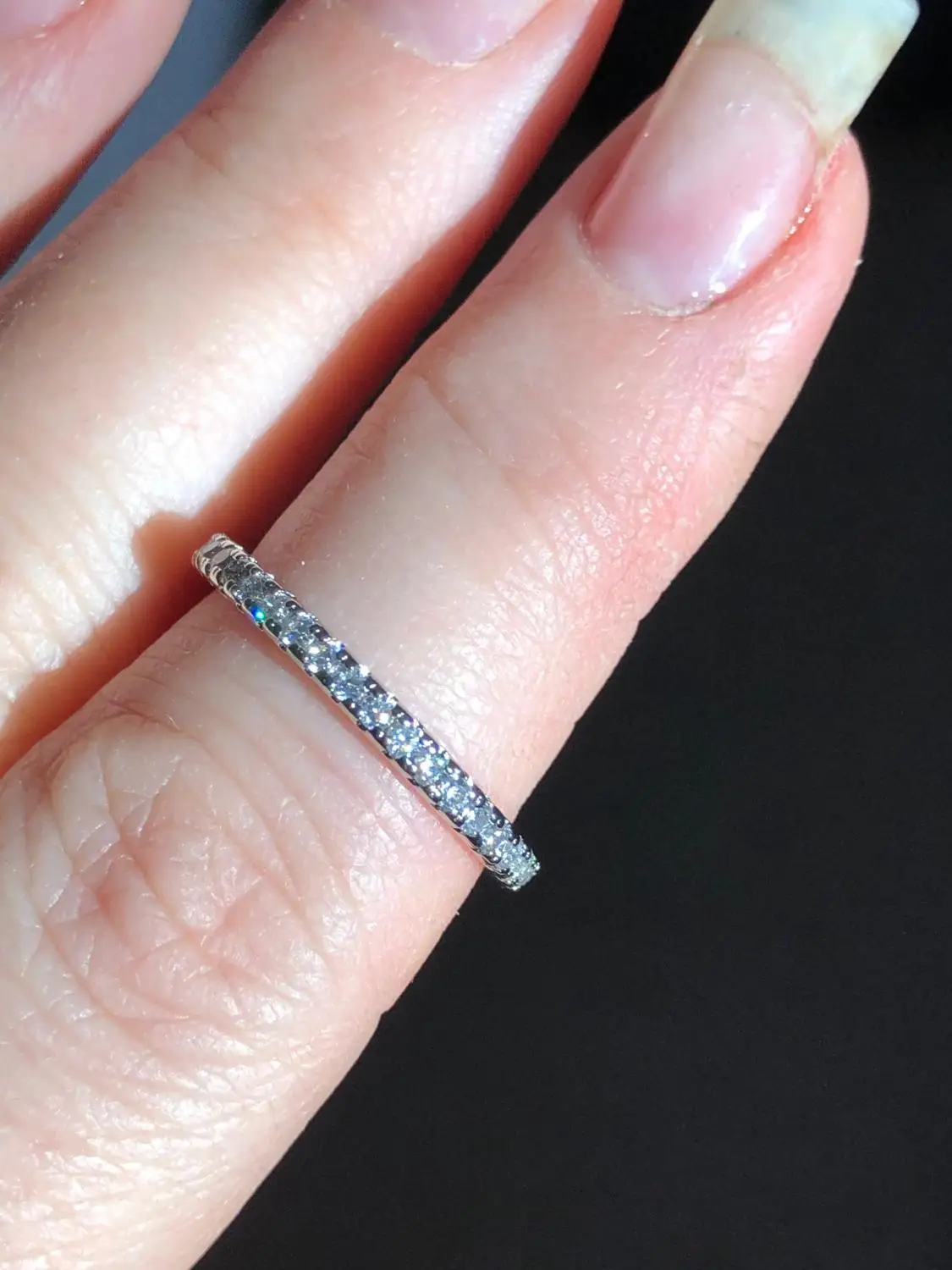 Fashion 925 Sterling Silver Crystal Finger Rings For Women Girls Wedding Engagement Rhinestone Trendy Jewelry Wholesale