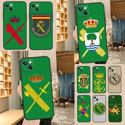 Emblem of the Spanish Civil Guard Phone Case For iPhone 13 12 11 14 15 16 Pro Max XS X XR Plus 12 13 Mini Back Cover
