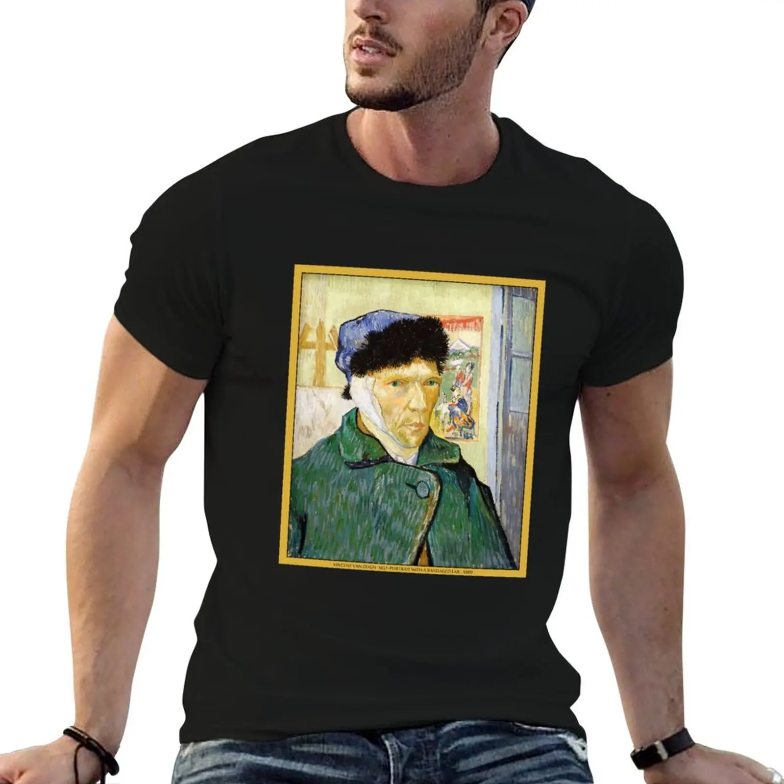

Self-Portrait with a Bandaged Ear (1889) By Van Gogh T-Shirt t shirt man casual t shirts for man graphic funny T-Shirt