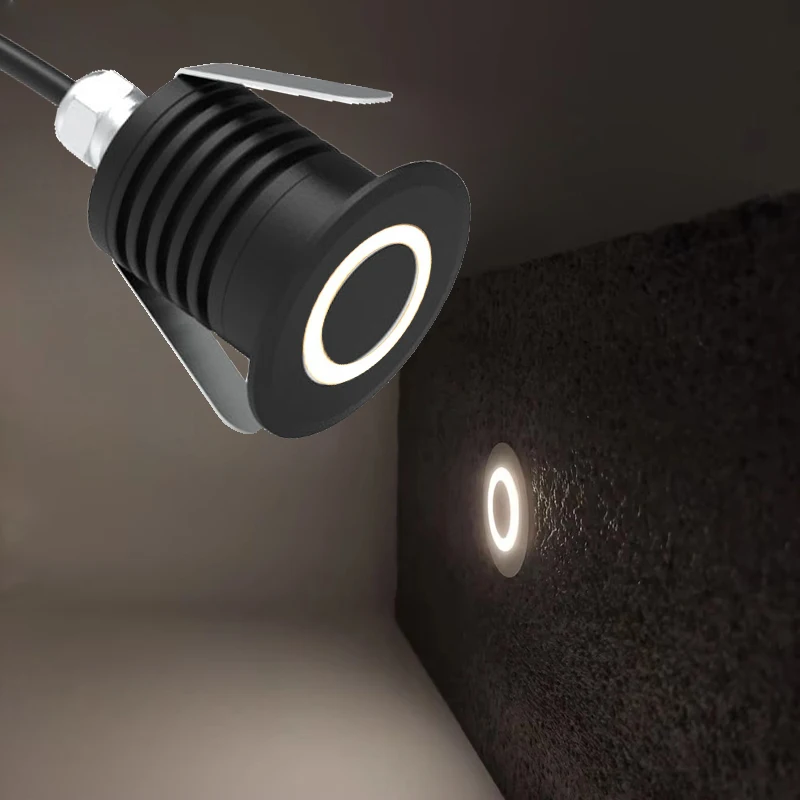 

12 В светодиодный настенный светильник, круглый кольцевой светильник, IP65, 3 Вт, внутренний алюминиевый светильник для лестницы, углового прохода, дорожного знака, стоповой светильник