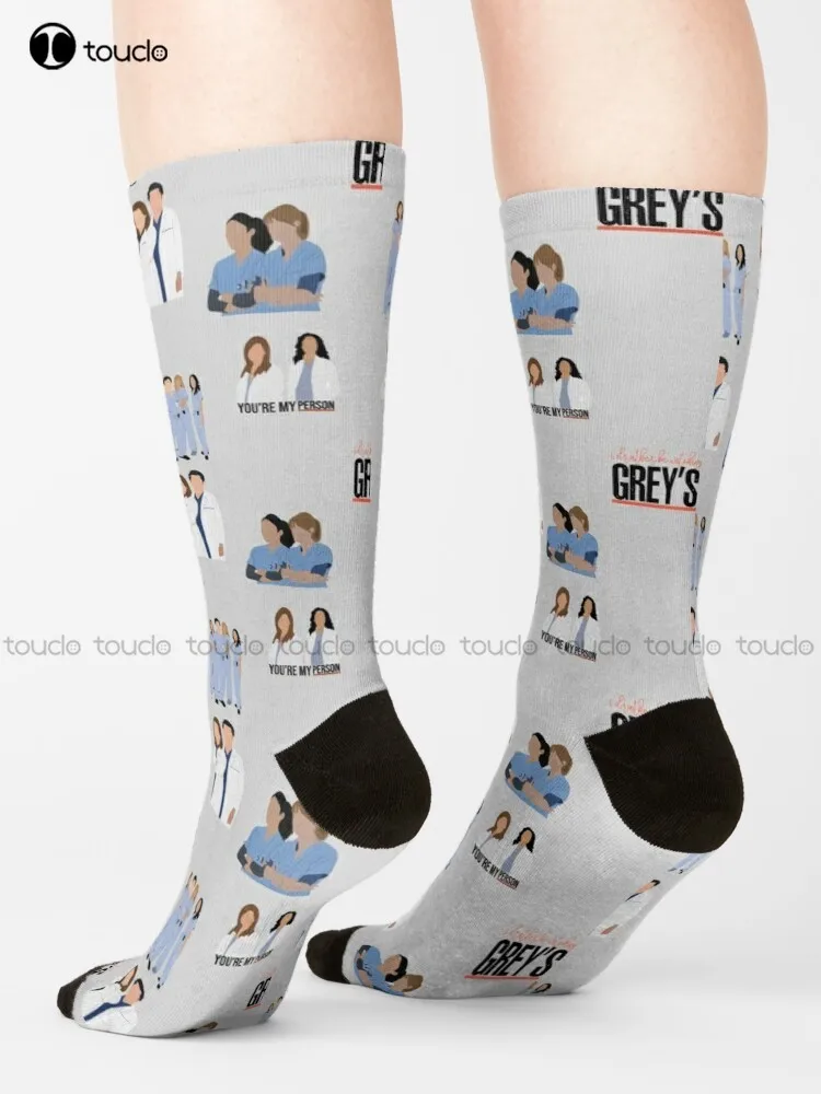 Ga Sticker Pack Greys Anatomy Socks Halloween Socks Unisex Adult Teen Youth Socks 360° Digital Print Harajuku Gd Hip Hop Gift