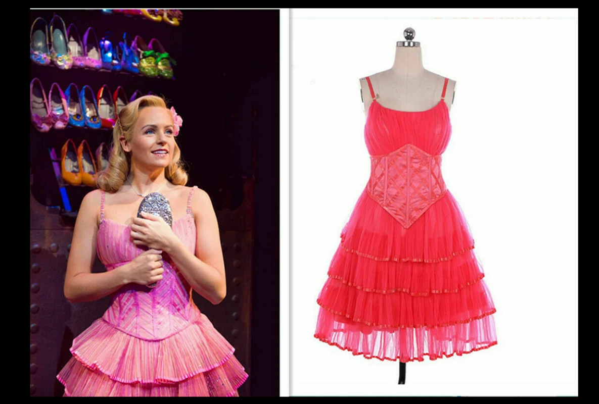

Cosplay Costume Music Glinda Pink Dress Witch Custom