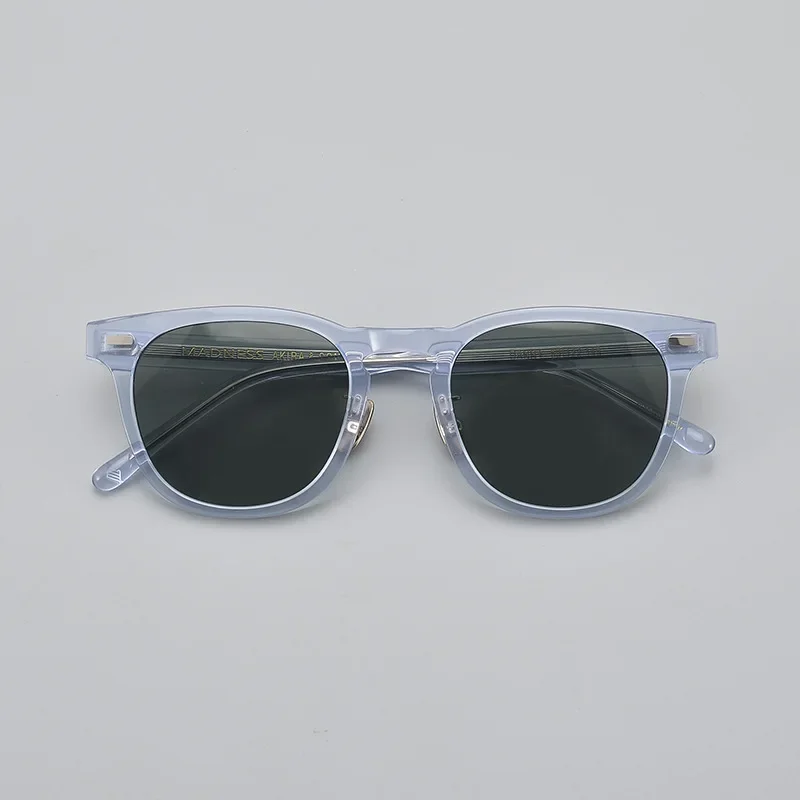 

New Fashion Personality Oval Acetate Sunglasses Women's High Quality Outdoor Hand Made Uv400 Protective Sunglasses for Men