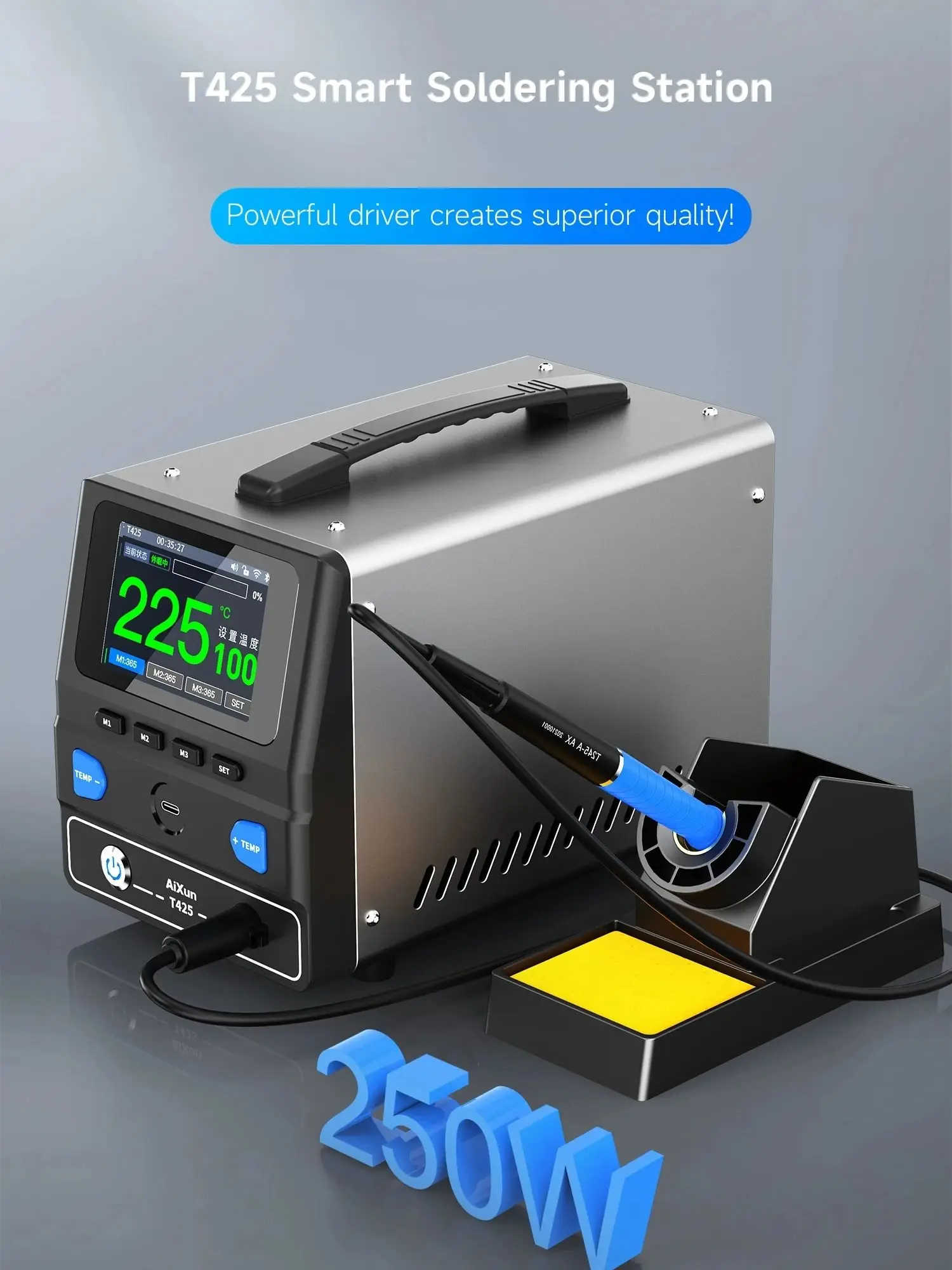 

Aixun T425 Smart Industrial Welding Station T245 handle C470 Solder pen refill soldering station LCD Display for BGA PCB Repair