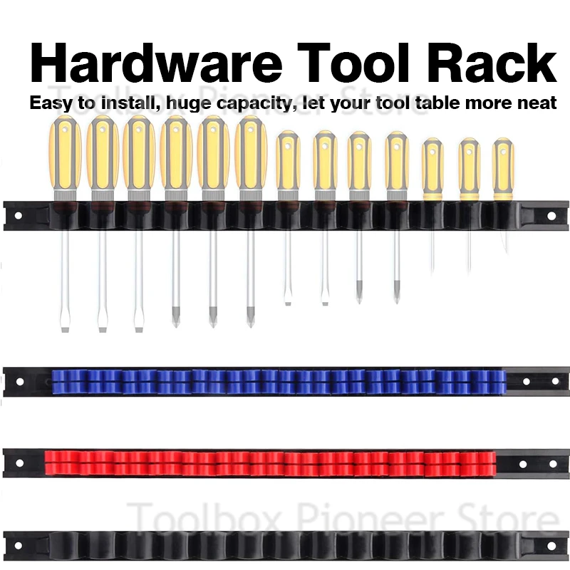 

Screwdriver Organizer Hand Tool Holder Plastic Rail Wrench Organizer Rack Garage Workshop Tool Cabinet Hardware Display Hanger