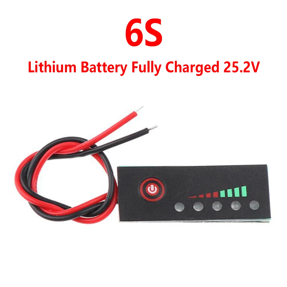 Battery Level Indicator 18650 Lipo Lithium Capacity Tester Meter 1S 2S 3S 4S 5S 6S 3.7V-25.2V Module Lithium Battery Display DIY