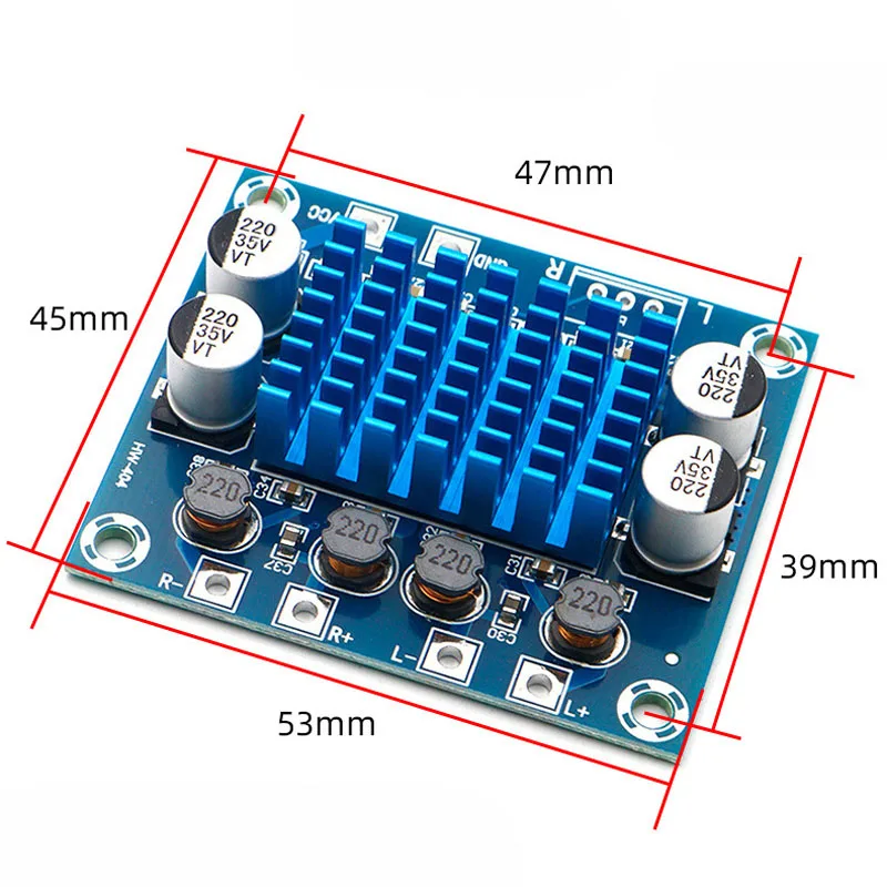 1~50Pcs XH-A232 Class D Digital Audio Amplifier Board High Definition Audio Amplifier Module Power Supply 12-24V Output 30W*2