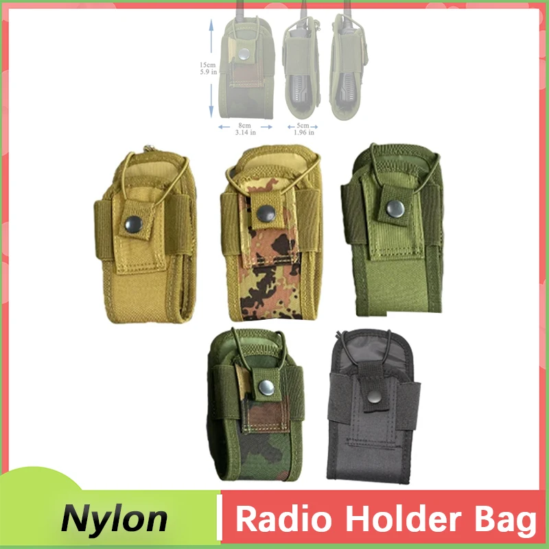 MSC-20H Tactical Molle Walkie Talkie Pouch Waist Bag UV-21 Radio Holder Pocket Interphone Holster Carry Cases Radios Accessories