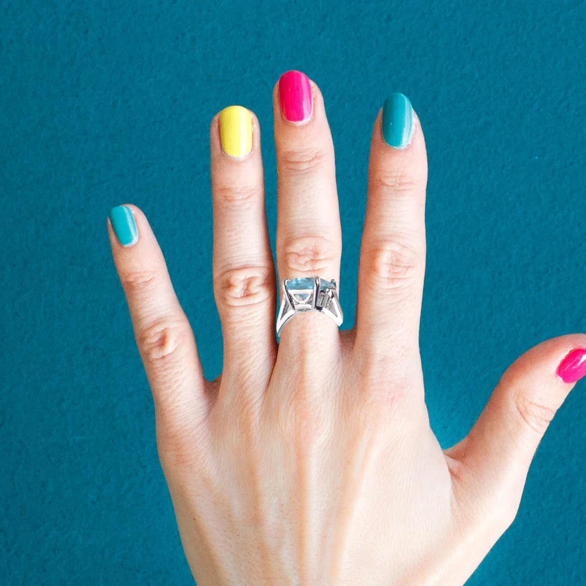 خاتم توباز مقاس 9 حجر أزرق فاتح أنيق عتيق نمط خطوبة زفاف موضة مجوهرات نسائية خاتم خفيف