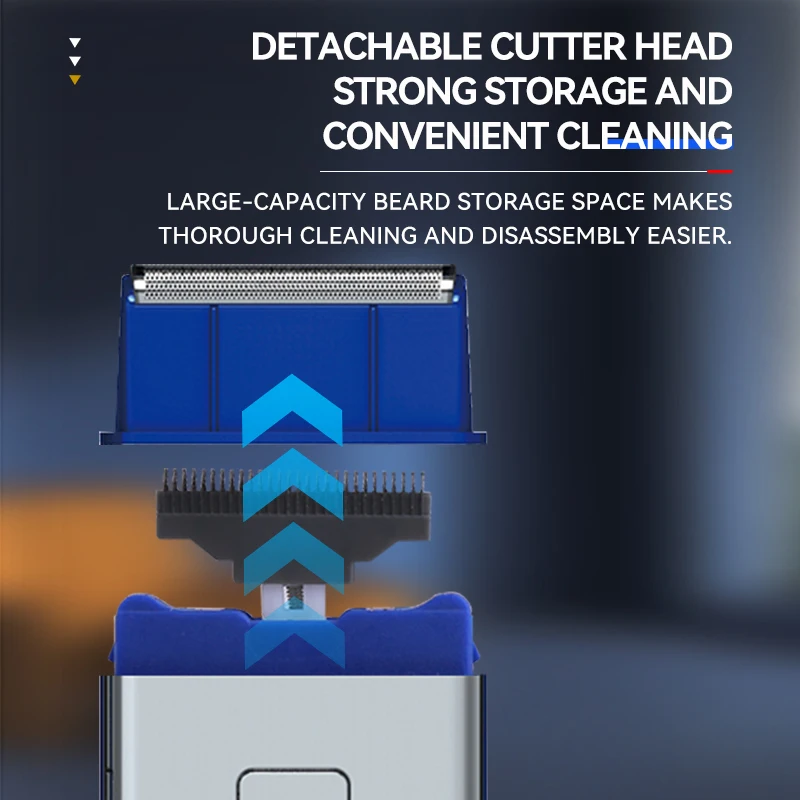 Kemei T100 المحمولة السفر ماكينة حلاقة الرجال أداة تهذيب اللحية ماكينة حلاقة كهربائية صغيرة قابلة للشحن احباط الترددية سلامة الحلاقة