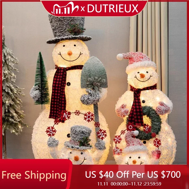 

Christmas Snowman Christmas Tree Elk Large Decorative Ornament Prop Meichen Luxury Hotel Shopping Mall Window Scene Decoration