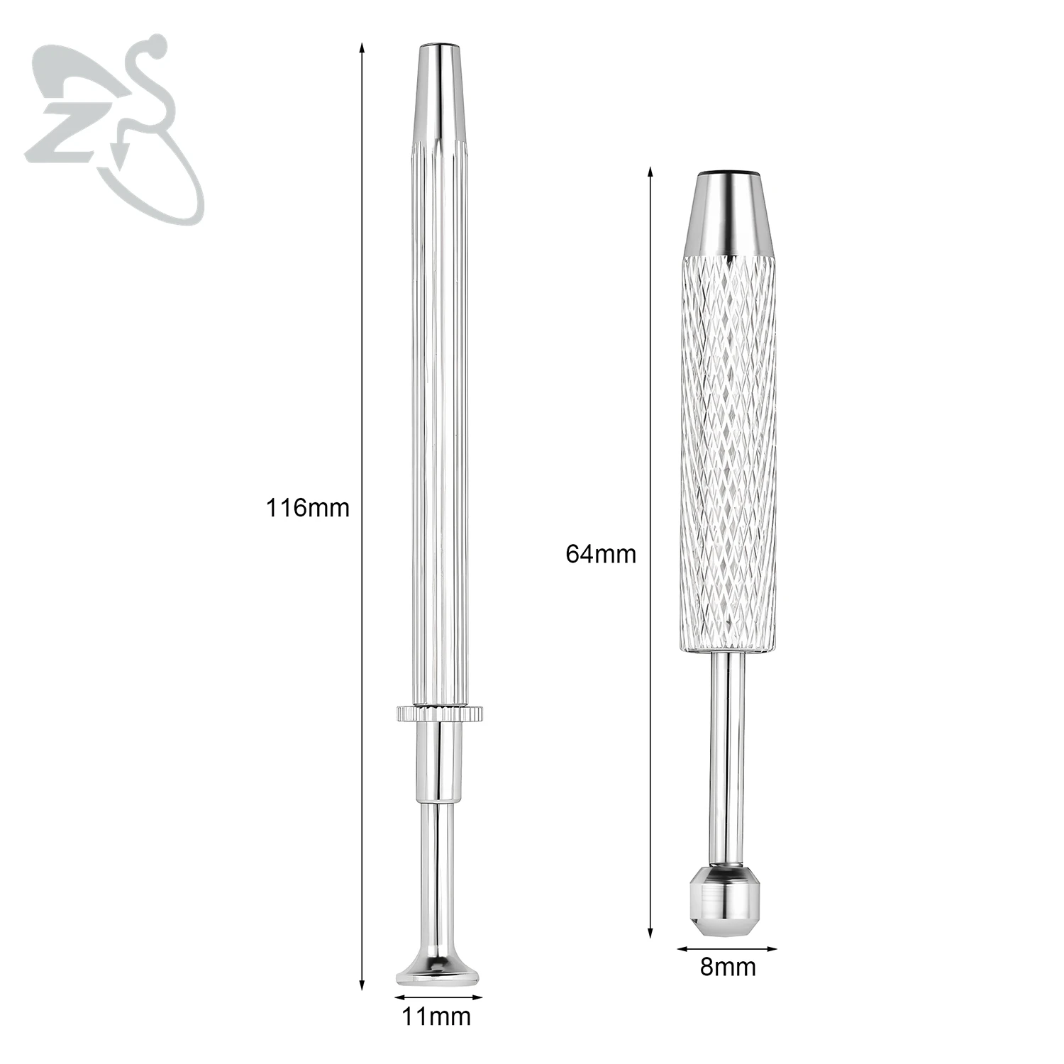 ZS 1 PC Stainless Steel 4-Prong Jewelry Pick-Up Tool Claw Tweezers For Body Piercings Tools Screw Balls Bead Holder 116MM/64MM