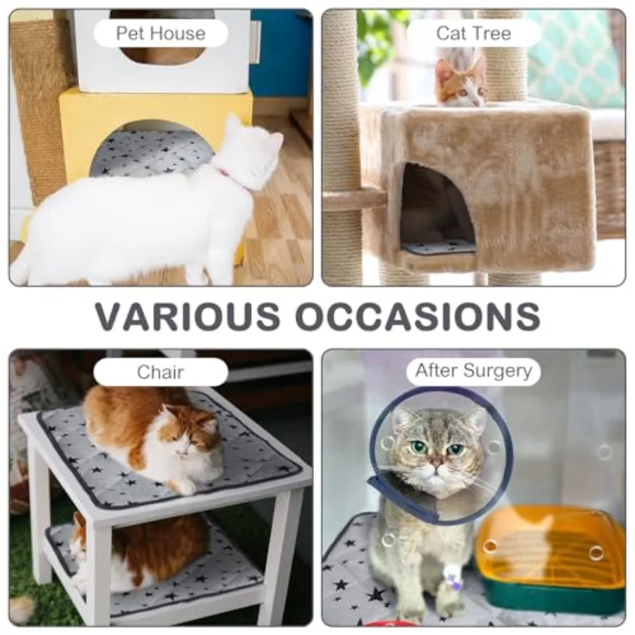 Samonagrzewający się kuweta dla kota Mata samonagrzewająca się dla psa z wzorem gwiazd dla zwiększonego komfortu termicznego Odbija ciepło ciała, aby utrzymać zwierzęta w ciepło W