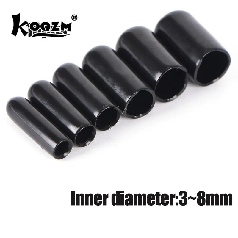 10PCS Black Rubber End Caps For 4 Lines Quad Stunt Kite Fixed Parts 3/4/5/6/7/8MM