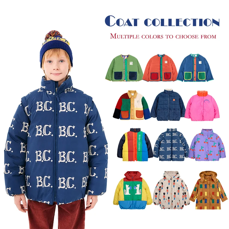 In Stock! Children's coat 24 Winter boys' two sides wear girls' thickened multifunctional cotton-padded coat lamb wool