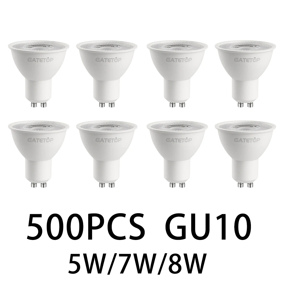 

500PCS GU10 LED Lamp Spotlight Bulb 38 Degree lampara 220V GU 10 bombillas led MR16 Lampada Spot light 5W 7W 8W