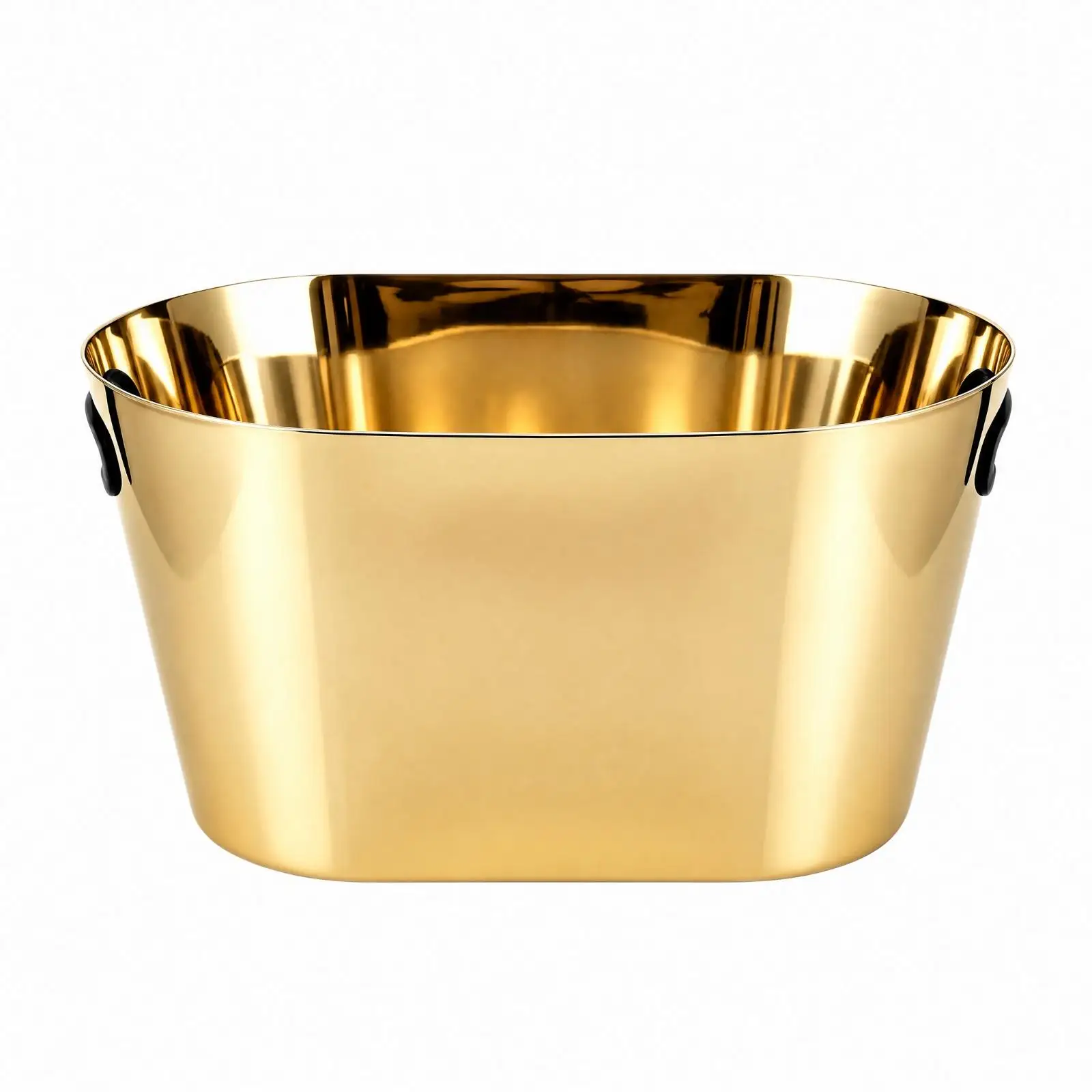Elegant Champagne Bucket Ice Cooler Stainless Steel Portable Drink Chiller with Two Sturdy Handles for Celebrations Dining Table