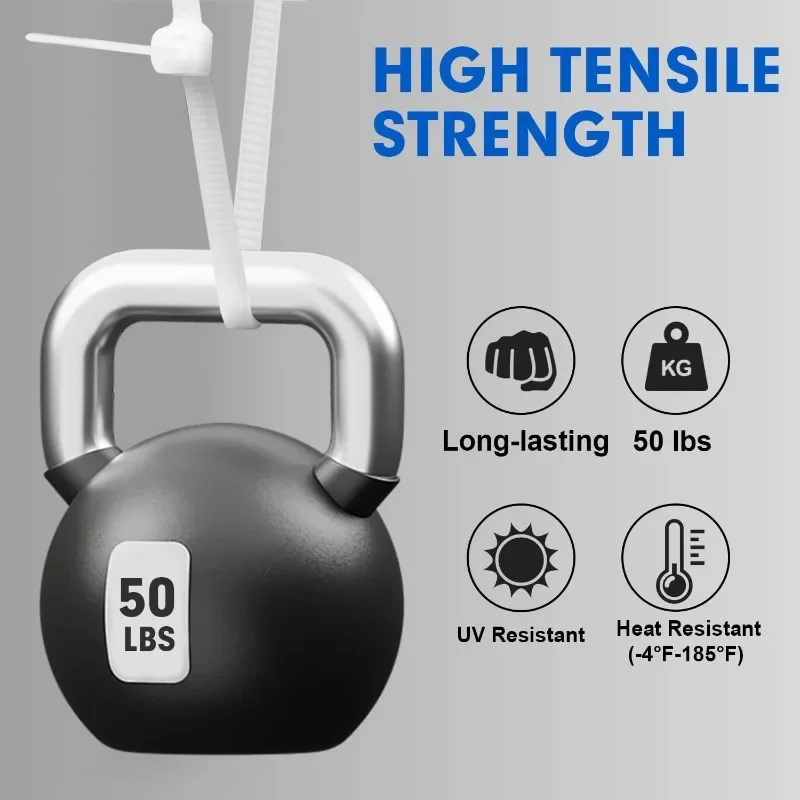 1000/100Pcs Nylon Cable Ties Adjustable Self-locking Cord Ties Straps Fastening Loop Reusable Plastic Wire Ties For Home Office