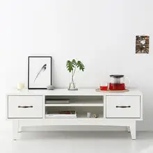 PEMBA  TV Stand for TV up to 50 Inches With Entertainment Center With Door and Open Storage and Drawers