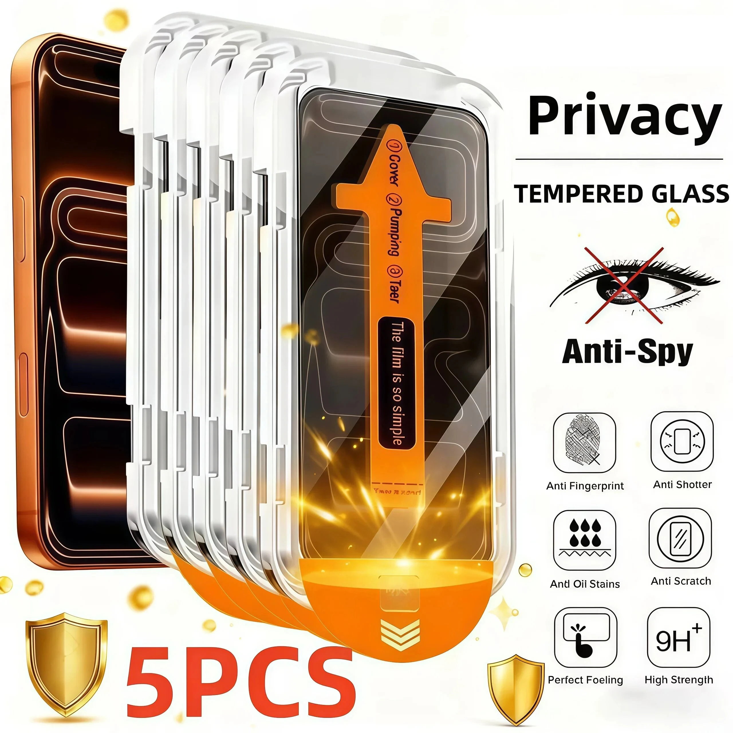 Dust Free Easy Install Anti-Spy Peep Screen Protector For Nubia Z40 Z60s Z50S Pro Z60 Z70s Z80 Ultra Privacy Tempered Glass Film