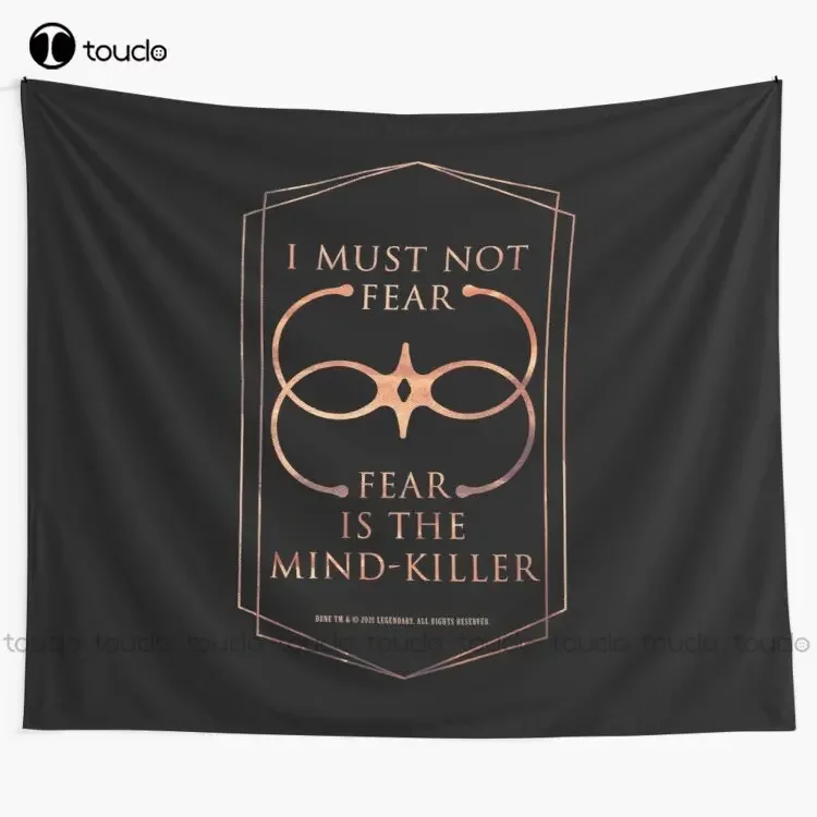 I Must Not Fear Fear Is The Mind-Killer Tapestry Wall Tapestry For Bedroom Blanket Tapestry Bedroom Bedspread Decoration