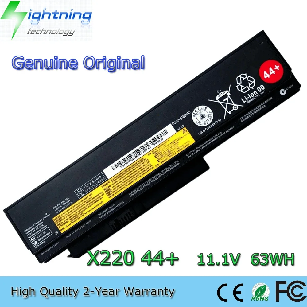 New Original 44+ 45N1023 11.1V 63Wh Laptop Battery for Lenovo ThinkPad X230 X230i X220 X220i 45N1172 45N1027