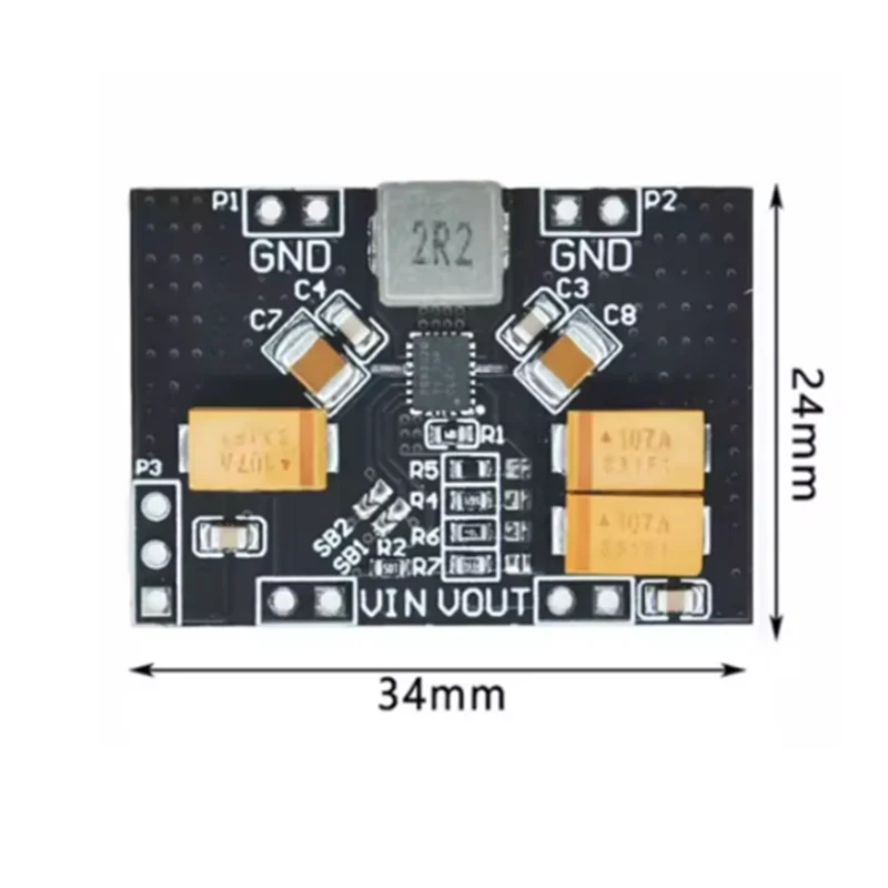TPS63020 Automatic Buck-boost Step up Down Power Supply Module 2.5V 3.3V 4.2V 5V Lithium Battery Low Ripple Voltage Converter