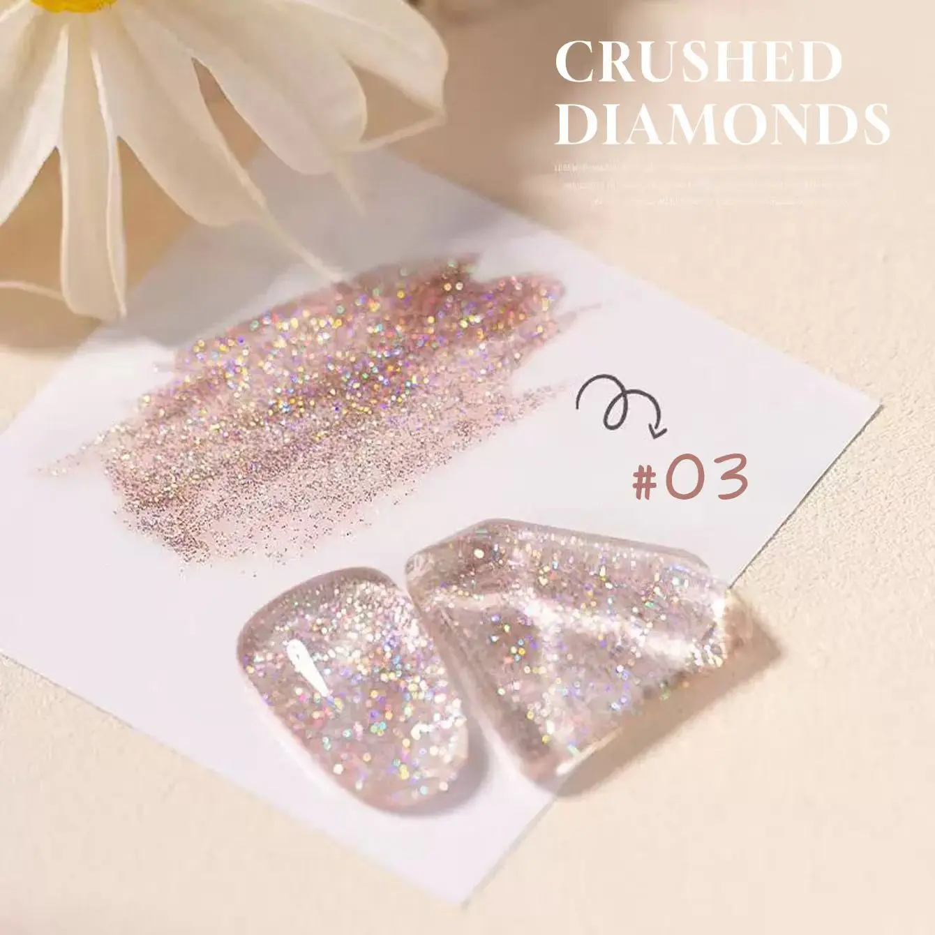 1 Buah ZH Musim Panas Es Transparan Kela Kecil Rusak Berlian Gel Cat Kuku Ledakan Flash Fototerapi Gel Kuku Salon Glitter Gel