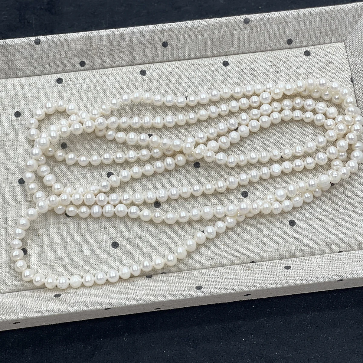 160cm Natural Freshwater Pearl Sweater Chains Round White Pearl Loose Beaded for Women Men Jewelry Necklace 6-7mm