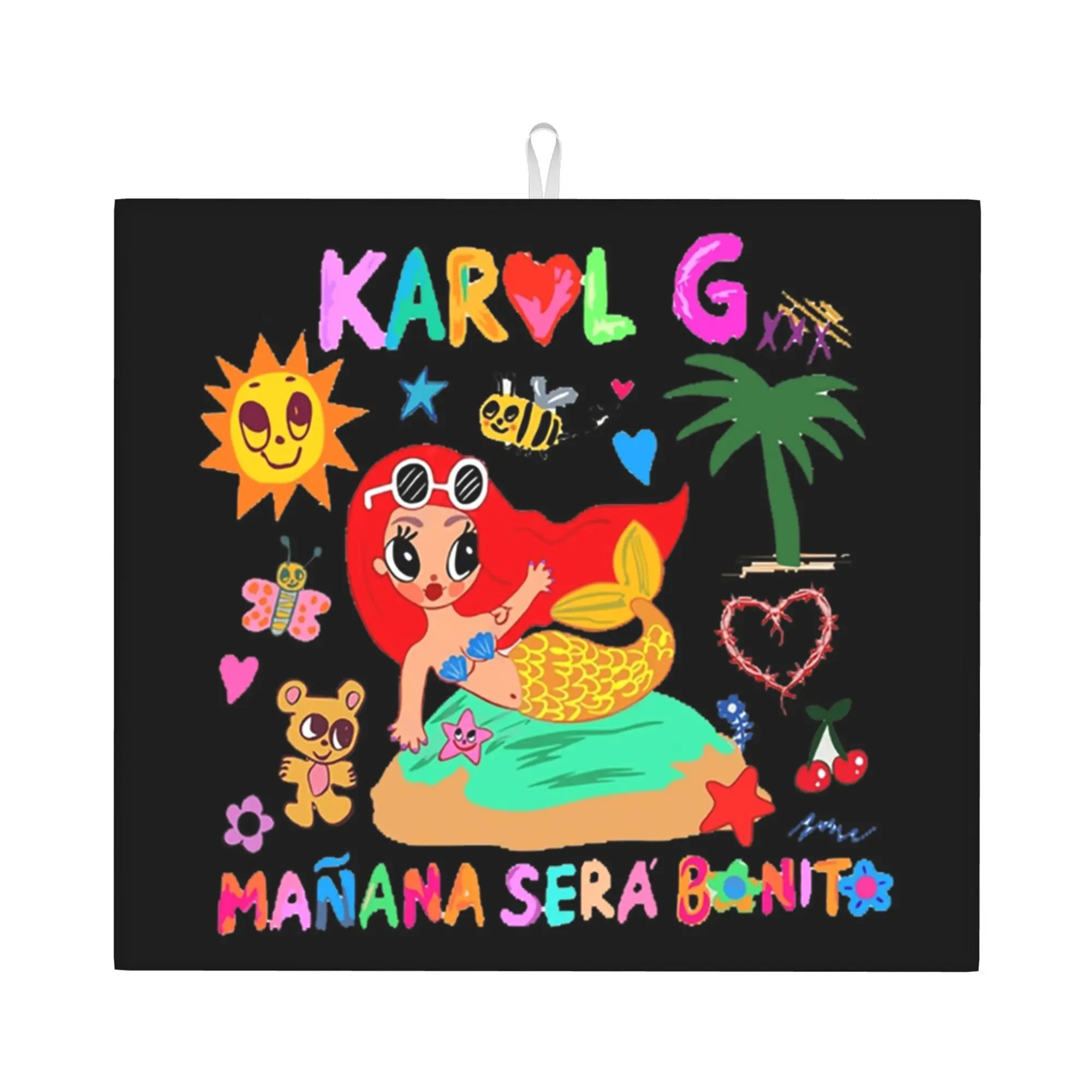 Manana Sera Bonito Colombian Singer Karol G Drying Mat For Kitchen Waterproof Non‑Slip Oil Proof Countertop Protector Mat