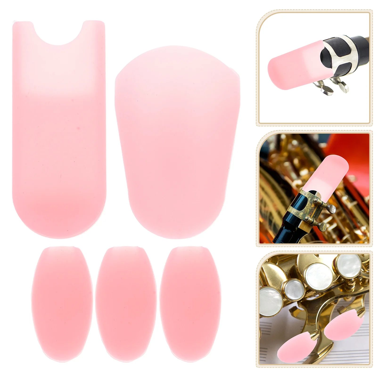 

5Pcs Saxophone Silicone Thumb Rest Cushion Finger Protector for Alto Tenor Soprano Sax Universal Accessories Clarinet Thumb Rest