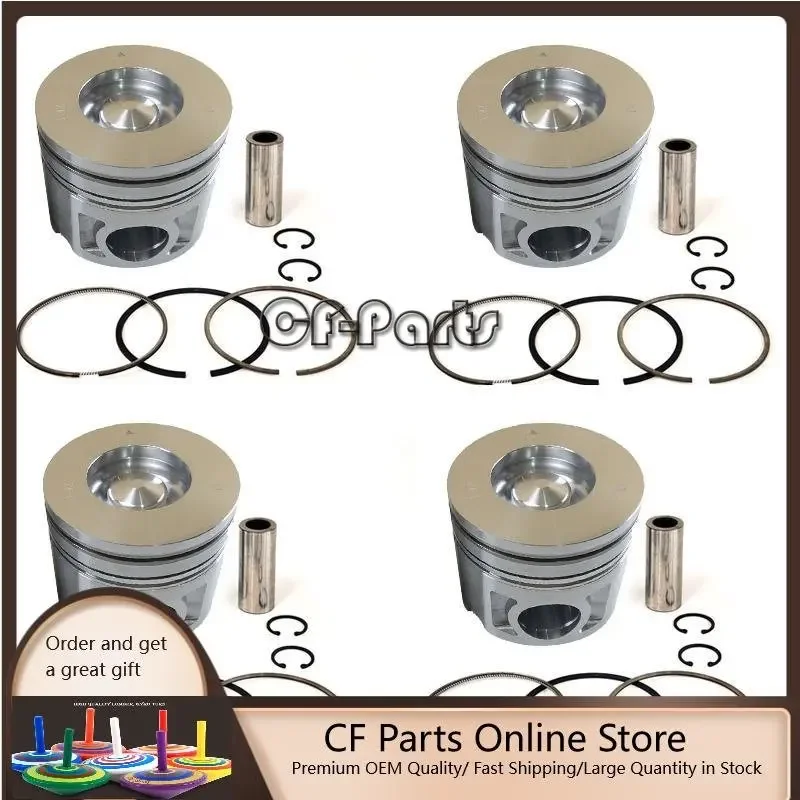 

New 6 Sets STD Piston Kit With Ring 12011-Z5507 Fit For Nissan FE6T Engine 108MM