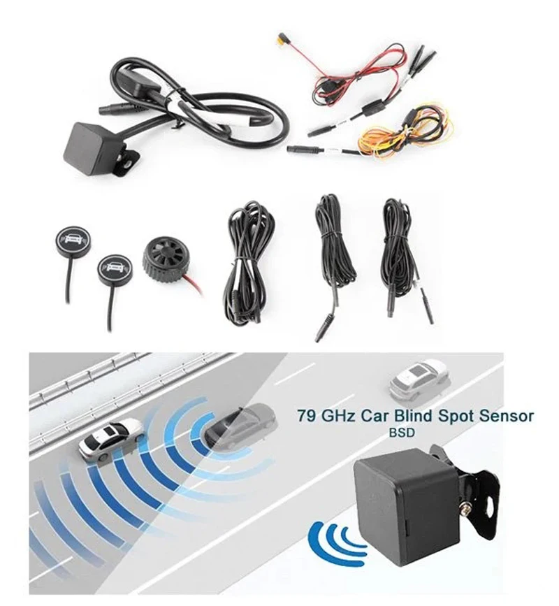 Système de surveillance des angles morts de voiture 2 en 1 de haute qualité, radar à ondes millimétriques imperméable 77 GHz BSD, équipement de sécurité automobile