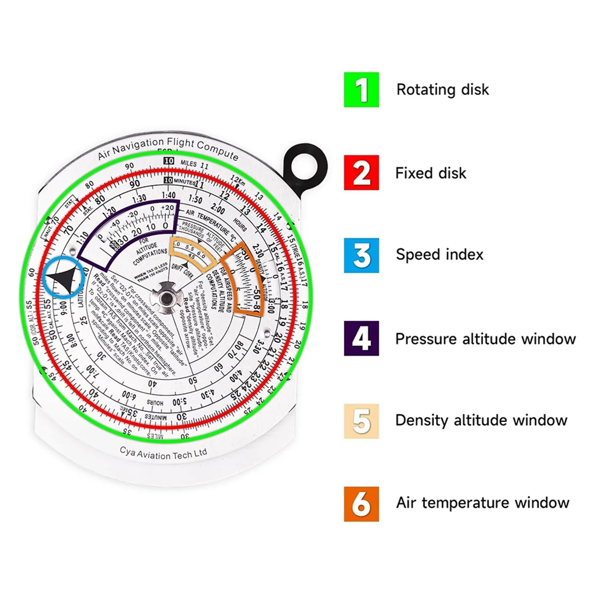 

AB02 E6B Metal Flight Computer,Aviation Aluminum Flight Computer,Aviation Pilot Calculator Standard Flight Training B