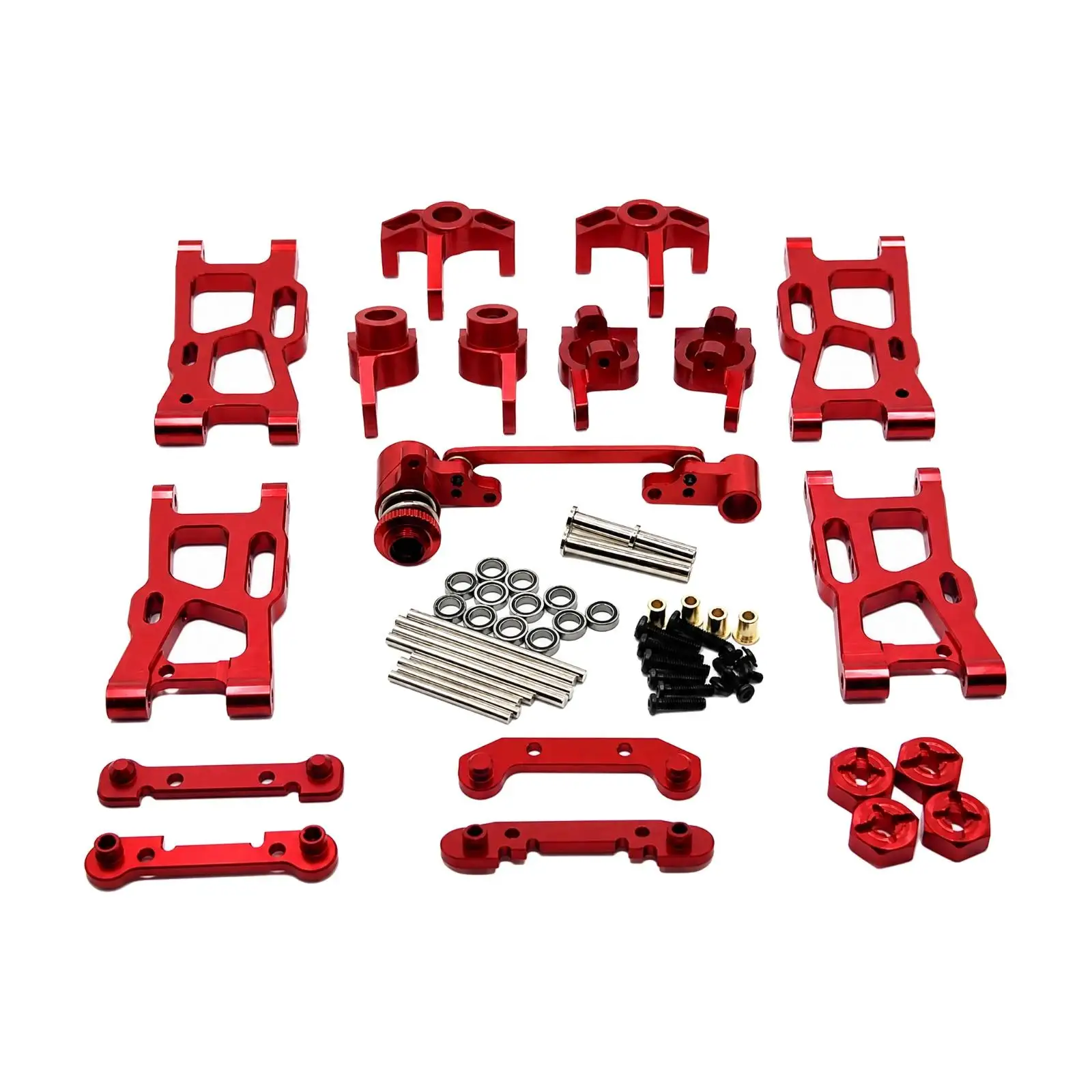 RC Car Steering Upgrade Metal Hardware Kit for 1 12 Scale Racing Remote Control Car with Bearings Shafts and Spacers