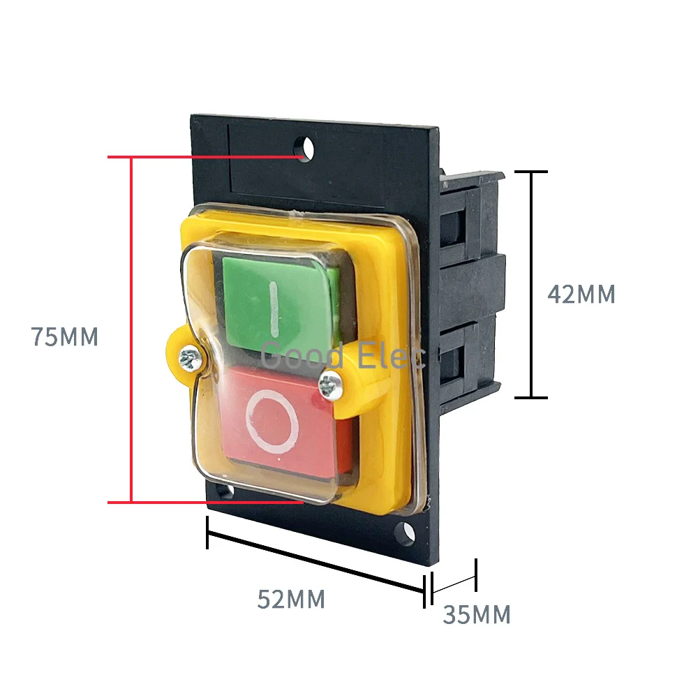 KAO-5H KAO-5M KAO-5MX 10A 380V for Cutting Machine Bench drill SwitchWaterproof Push Button Switch Power On/ Off Switch KAO-5