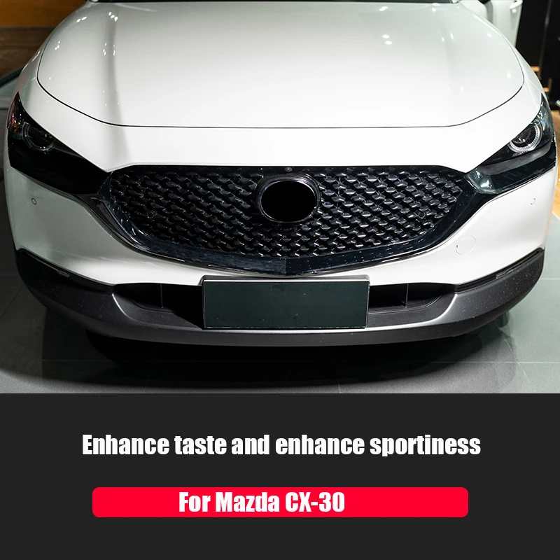Zmodyfikowana kratka wykończeniowa grilla taśma jasnoczarny naklejka specjalna galwaniczna taśma wykończeniowa modyfikacja koloru folii dla CX-30 Mazda 2023