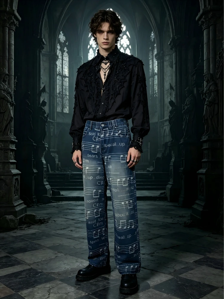 

2026 Spring/Summer Women's Straight-cut Washed Denim Loose High Street Style Casual Street Pants Y2K