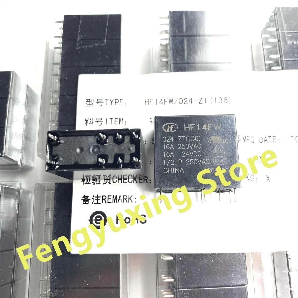 Original HF14FW 024-ZT Hongfa Relay 024-ZST ZS Eight Pin 16A JQX-14FW