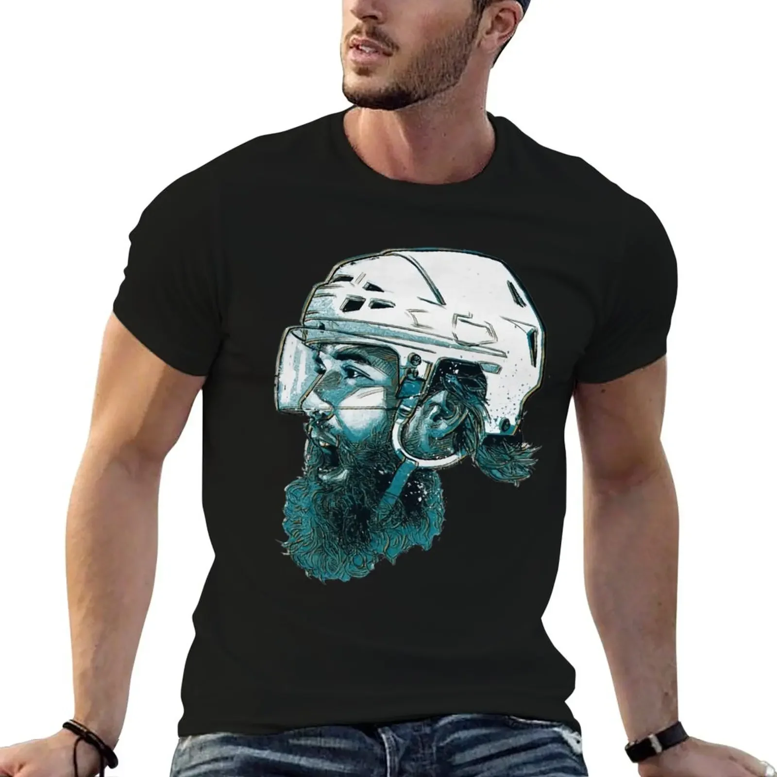 

Brent Burns Bust Baseball  Sleeve T-Shirt cute tops anime anime figures new edition Men's cotton t-shirt